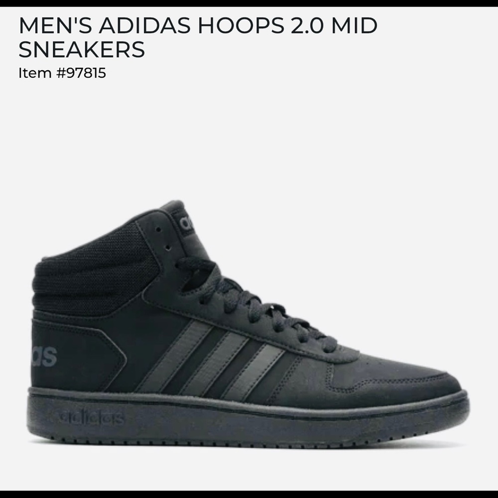 MEN'S ADIDAS HOOPS 2.0 MID SNEAKERS